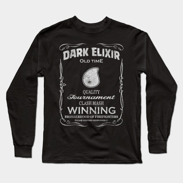 Dark Elixir Clash Mash Winning Brotherhood Firefights Funny Gift Long Sleeve T-Shirt by justcoolmerch